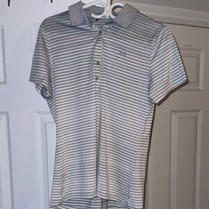 Under Armour Gray Striped Women's Polo